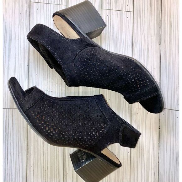 Sonoma Lina Black Block Heel ankle Booties S:9M - Picture 6 of 10